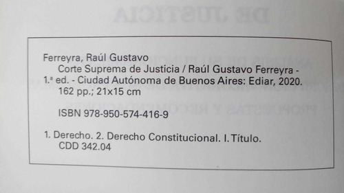 Corte Suprema De Justicia / Raúl Ferreyra - Ediar