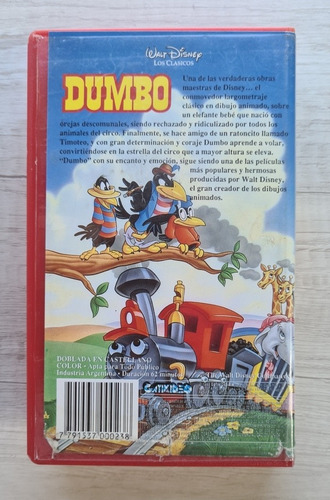 Vhs Dumbo Original Disney (Usado)
