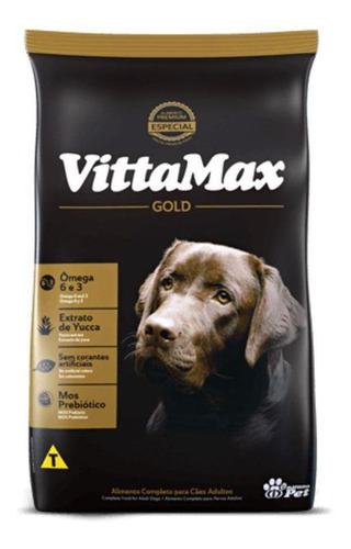 Ração Vittamax Premium Gold 15kg Adulto Carne Frango E Arroz