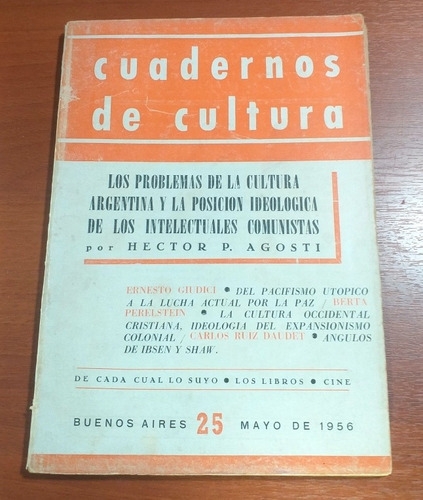 Revista Cuadernos De Cultura Numero 25 Mayo De 1956