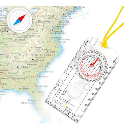 Brujula Navegacion Exploradora Magnetica Para Lectura Mapa O