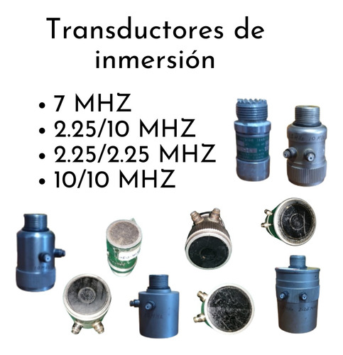 Transductor De Inmersión: 7, 2.25/10, 2.25/2.25 Y 10/10 Mhz 