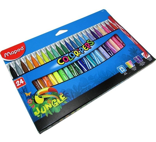 Marcadores Escolares Colorpeps Jungle X24 Maped Surtido