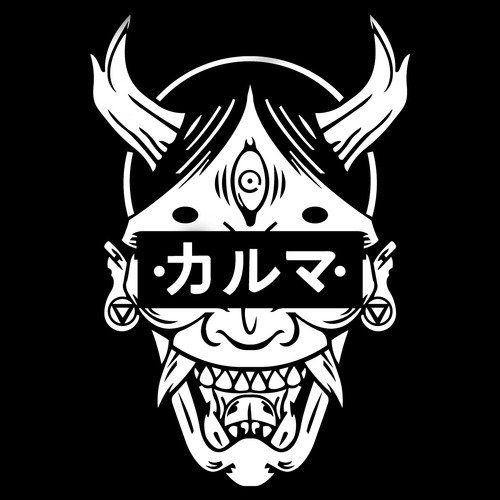 Calcomanía Mascara Japonesa Carma