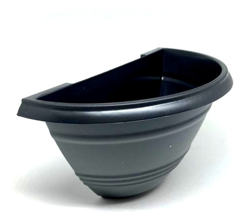Imagem 2 de 6 de Vaso Meia Lua Preto Jardim Vertical 1 L Kit 24 Peças