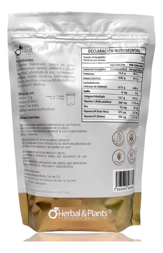 Hpcolag Colageno Hidrolizado Vainilla 450 G Herbal & Plants