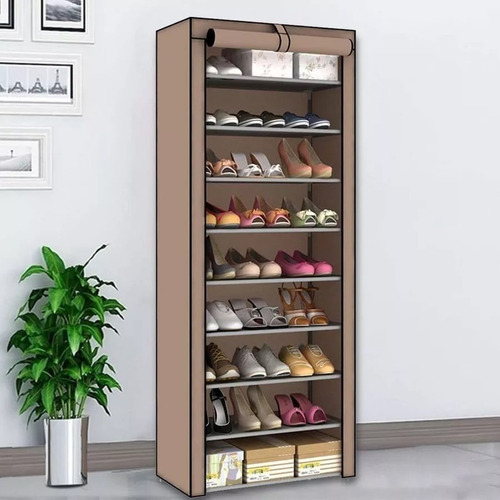 Organizador Zapatero Metálico Y Tela 9 Niveles Shoe Rack