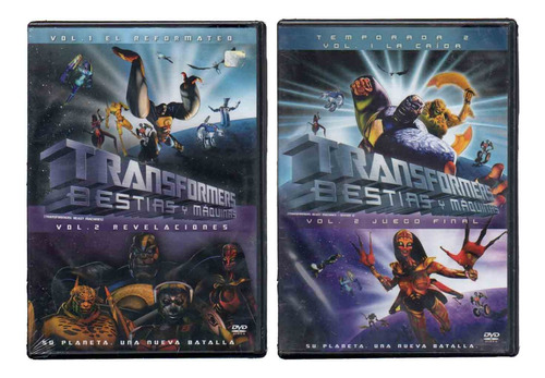 Transformers Bestias Y Máquinas Temporada 1 Y 2 En Dvd