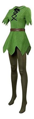 Disfraz De Peter Pan, Disfraz De Halloween Para Mujer Adulta