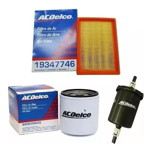 Kit Filtros 3 Filtros  Acdelco Orig Suzuki Fun Celta Prisma 