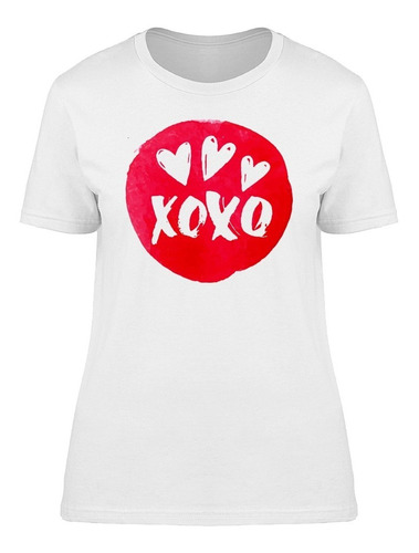 Xoxo Tres Corazones Blancos Camiseta De Mujer