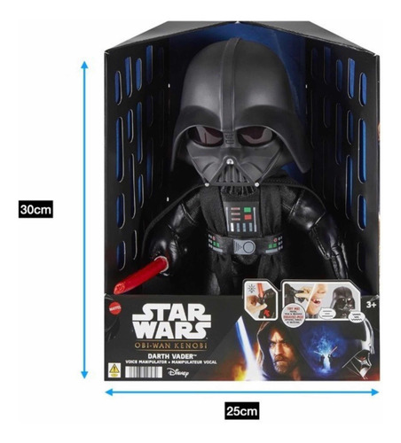 Darth Vader Con Luz Y Grabador Distorsionador De Voz (Usado)