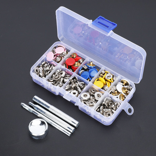 Kit De Fixação De Pressão Metal Press Stud Leather Tich Butt