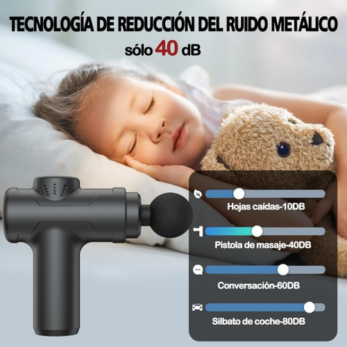 Pistola De Masaje Muscular, 4 Cabezales Masajeador Portatil
