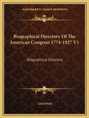 Libro Biographical Directory Of The American Congress 177...