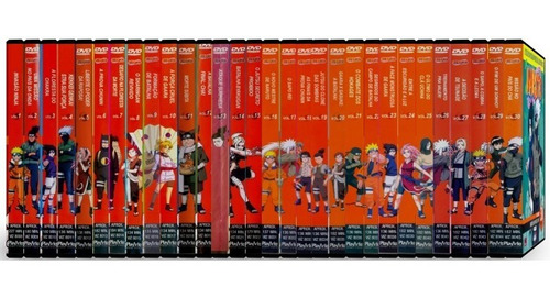 Coleção Dvds Originais Naruto (clássico) Volumes 1 Ao 45