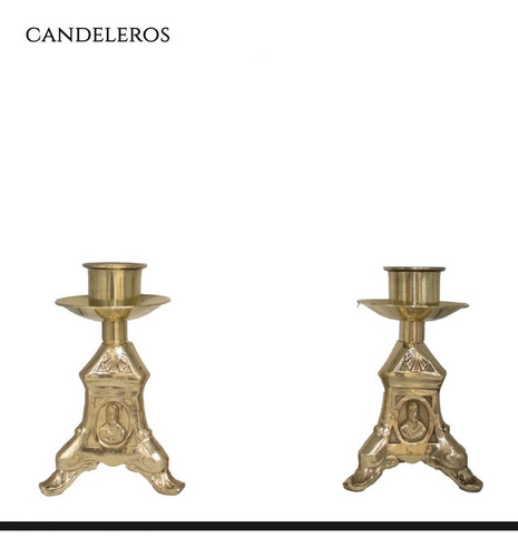 Candeleros De Mesa Religiosos Modelo Barroco