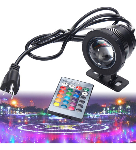 Lámpara Led Rgb Sumergible Ca 85-265v 10w