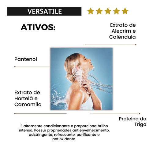 Shampoo Hidratação Imediata E Brilho Lamelar 250ml Versatile