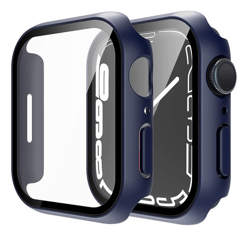 Pack 2 Estuches Rigidos + Protector Para Apple Watch 45mm -a