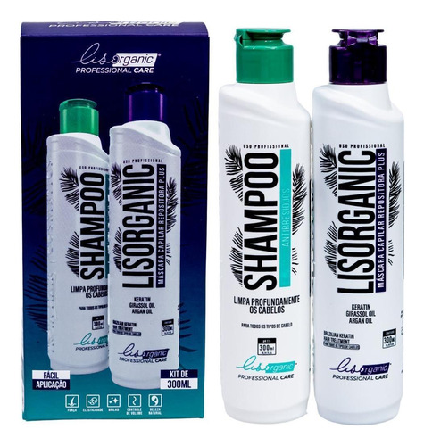 Kit Lisorganic Semidefinitiva + Shampoo Sem Formol