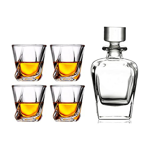 Set Licor Ris Lan: 1 Decantador De 27 Oz Y 4 Vasos De 8.