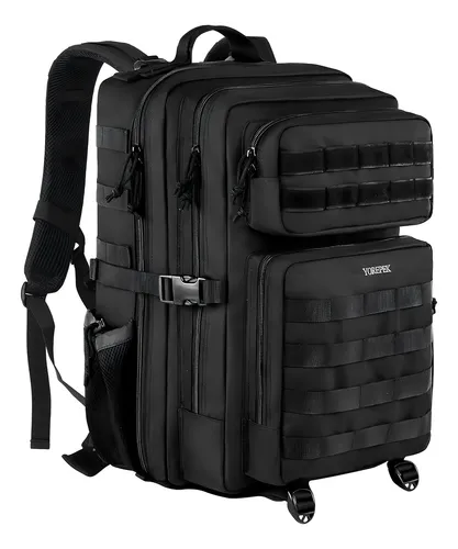 Mochila Táctica Militar, Mochila De Viagem Multifuncional Grande Capacidade Para Notebook 17,3 Polegadas, Mochila Para Camping Impermeável Resistente, Yorepek 1145 Cor Preta Preto