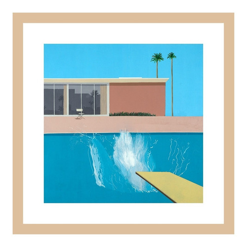 Cuadro El Gran Chapuzon David Hockney 32x32 Cm Mycarte 