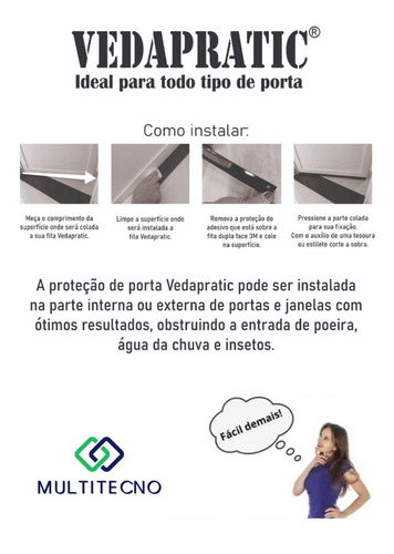 Proteção Portão De Garagem 9 Cm Altura Vedapratic (6,5mt)