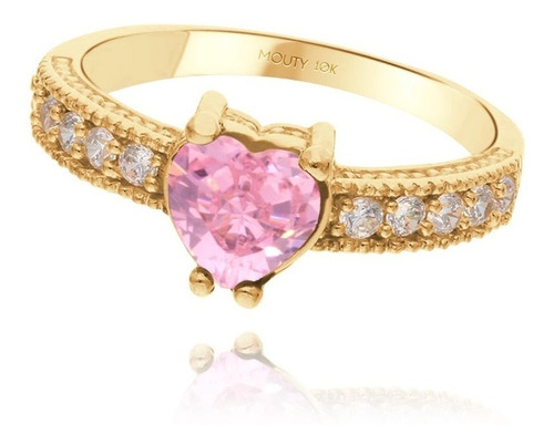 Anillo De Promesa Fanny En Oro 10 Kilates C.rosa Mouty