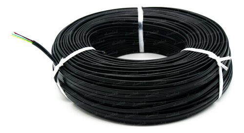 100 Metros Cable Telefonico Plano 4 Hilos Negro (2 Pares)