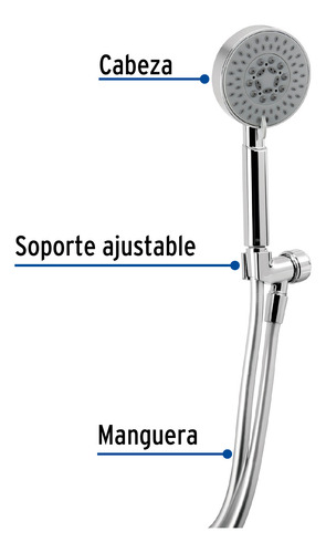 Regadera Element 4 T.telefono Cromada Foset 45165