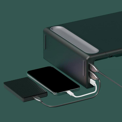 Soporte Para Monitor Riser Soporte Interfaz Usb Negra