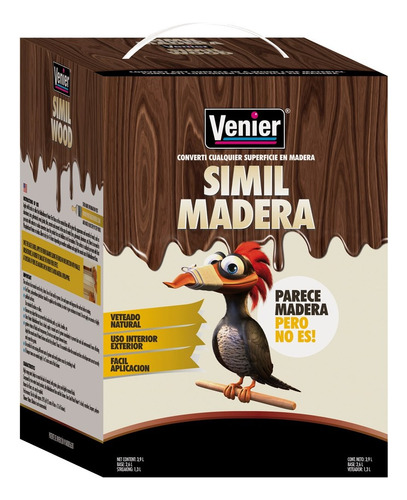 Venier Pintura Simil Madera X 3.9 Lts Efecto Madera