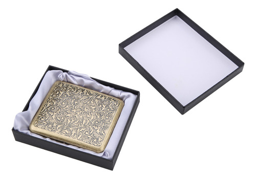 Caja De Cigarrillos De Metal De Bronce Retro Soporte De