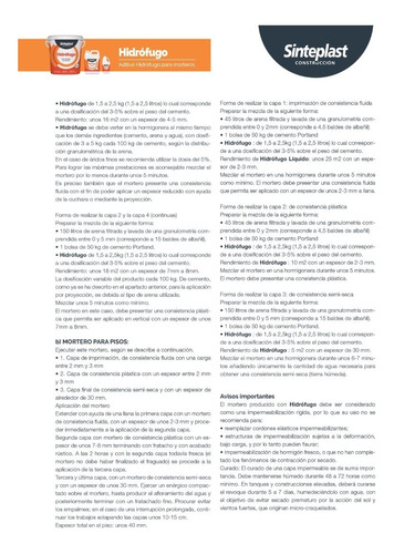 Hidrofugo Sinteplast X 1kg Aditivo Morteros