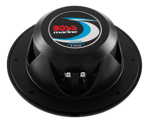 Boss Audio Systems Mr60b - Altavoces Marinos De 6.5 Pulgadas, Resistentes A La Intemperie, 200 Vatios De Potencia Por Par, 100 Vatios Cada Uno, Rango Completo, 2 Vías, Se Venden En Pares