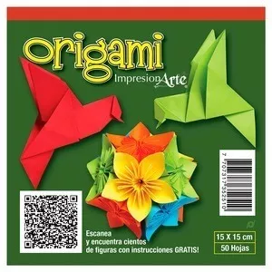 Recientemente silueta Hipócrita Block Papel Origami 15 X 15 Cm Impresión Arte X 50 Hojas | MercadoLibre