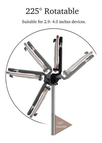 Imagen 2 de 5 de Selfie Stick Inalámbrico + Control Remoto, Trípode Y Selfie