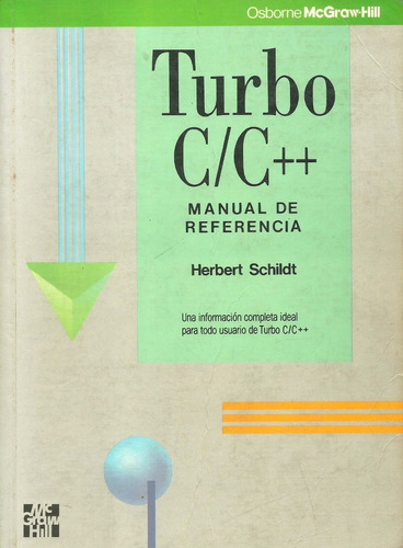 Libro Turbo C/c++: Manual De Referencia, Mcgraw-hill