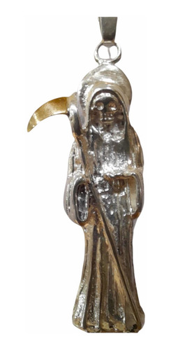 Imagen 3 de 6 de Cadena Con Dije San La Muerte De Plata Y Oro