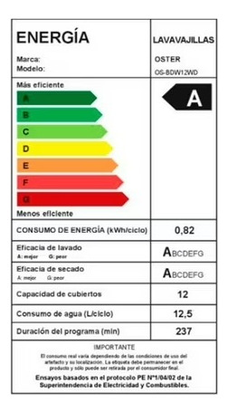 Lavavajilla Oster/ 12 Cubiertos Blanco Os-bdw12wd