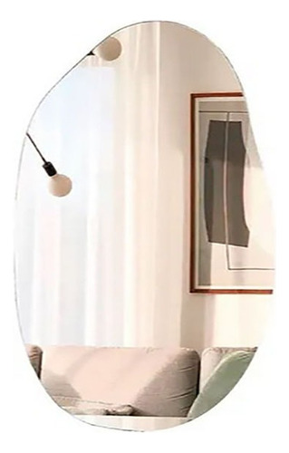 2 Espelhos Orgânico C/led Decorativo Lapidado 90x50 Grande Moldura Led Quente 220v