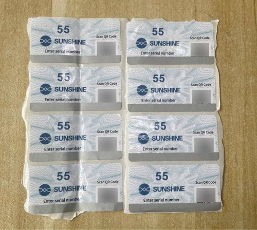 Códigos Sunshine Para Hidrogel 55 Cortes Máquina Corte