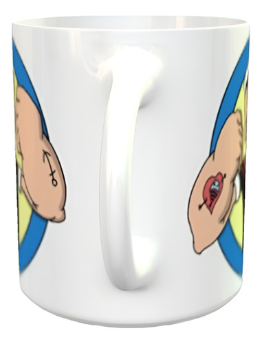 Taza Cerámica Sublimada Popeye Blanco Popeye D1
