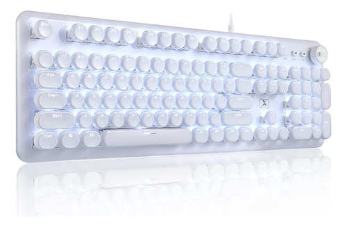 Teclado Inalámbrico Máquina Escribir Zdawnn/blanco