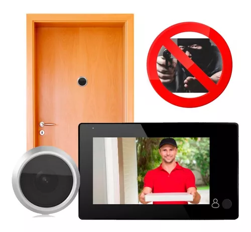 Mirilla Digital Para Puerta Con Camara Y Pantalla Carga Usb