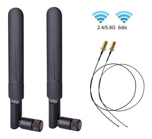 Cable Para Tarjeta M.2 Ngff Wifi Wlan 2x 6dbi 2.4gh 5ghz