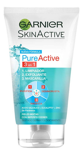 Garnier Pureactive 3 En 1 Anti-imperfecciones Con Arcilla, 1