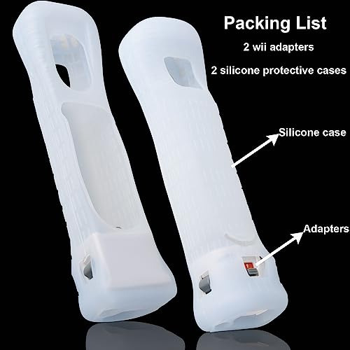 2 Paquetes De Adaptadores Wii Motion Plus, Con Funda De Sili